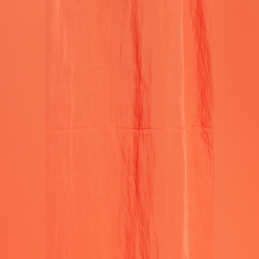 Vince Cuff Sleeve Belted Midi Vibrant Orange dress with Belt Large - Picture 8 of 10